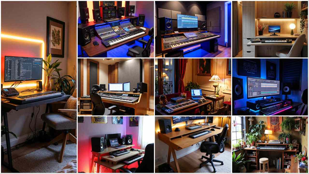 15+ Inspiring Keyboard Desk Ideas for Music Workspace