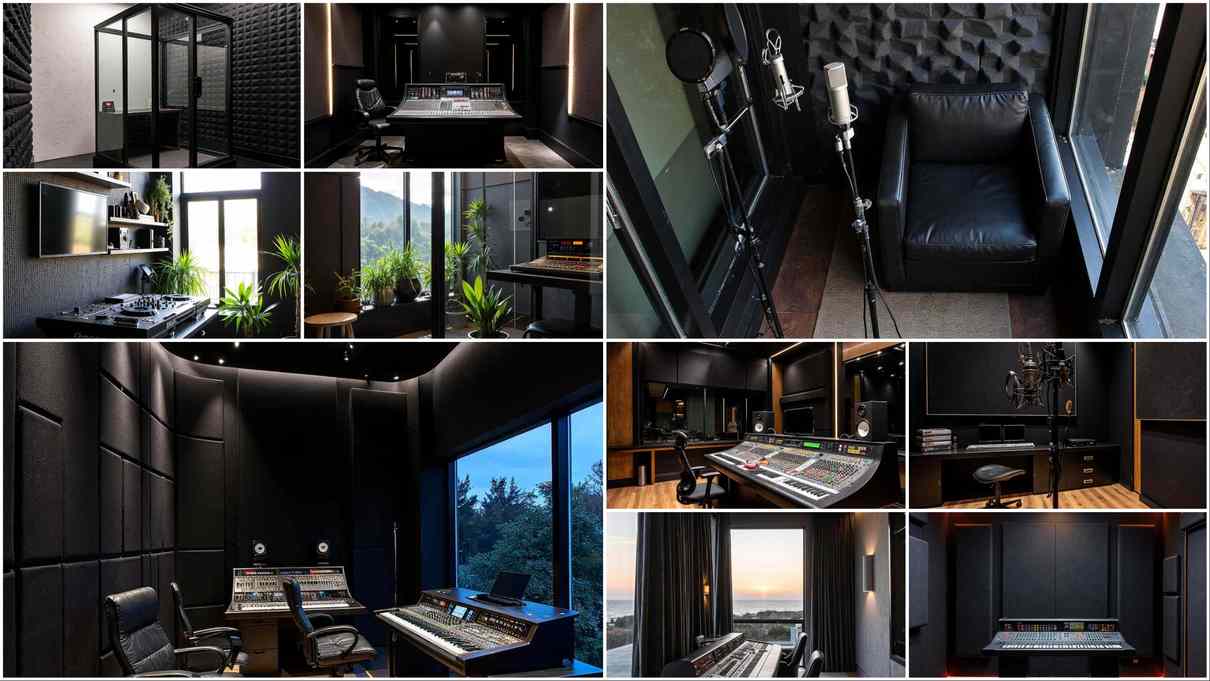 Black-Themed Recording Studio Spaces