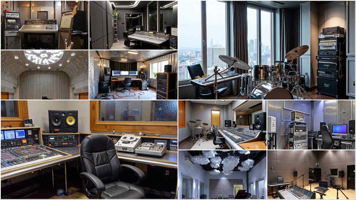 15+ Silver-Themed Recording Studio Spaces