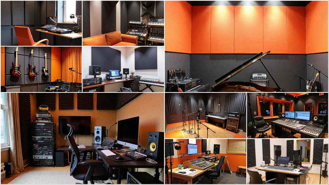 14+ Orange-Charcoal Combo Recording Studio Spaces