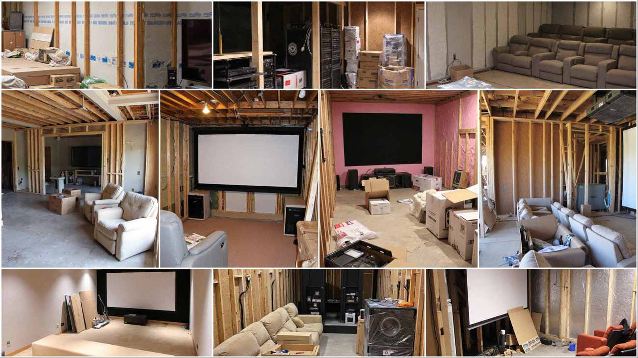 15+ Under Construction Basement Home Theaters